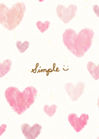 水彩ハートシンプル29
