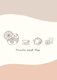 Panda and Tea -orange- wave