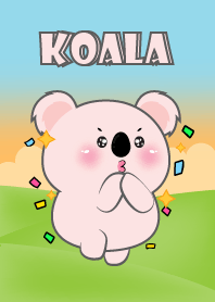 Cute Pink Koala Is Happy Theme