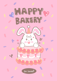 Happy bakery rabbit (pink)