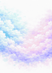 아쿠아 블루 퍼플 그라데이션 운해 하트