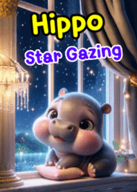 Adorable Hippo Star Gazing