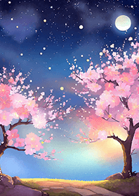 美しい夜桜の着せかえ#2215