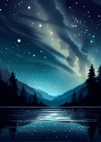 Beautiful starry night view#2631