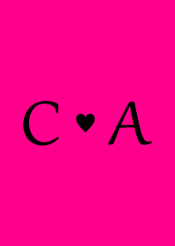 Initial "C & A" Vivid pink & black.