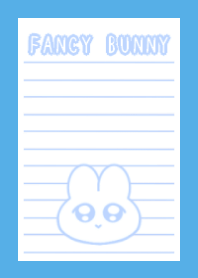 FANCY BUNNY NOTEBOOK/BLUE