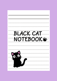 BLACK CAT NOTEBOOK/PURPLE