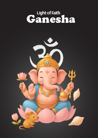 แสงแห่งศรัทธา พระพิฆเนศ (พื้นหลังสีดำ)