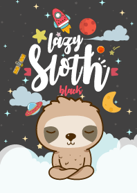 Sloth Lazy Galaxy Black