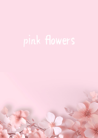 柔美的粉色花
