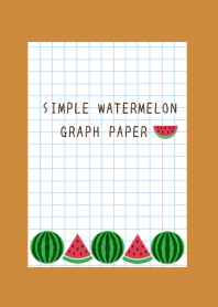 WATERMELON GRAPH PAPER/BROWN/ORANGE