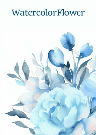 Watercolor Lightblue Flower-hisatoto-68