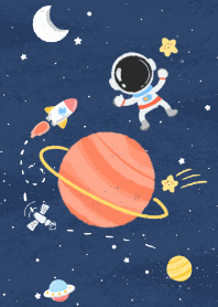 Baby Astronaut in Galaxy