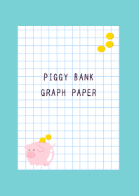 PIGGY BANK GRAPH PAPERj-MINT GREEN