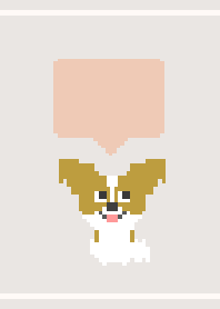 ドットなわんこ-----パピヨン