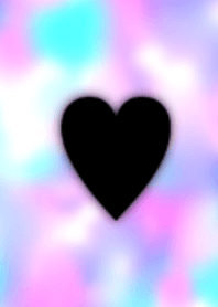 Black neon heart
