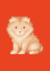 Lion Pixel Art Theme  Red 02