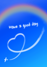 Have a good day (jet stream and rainbow)