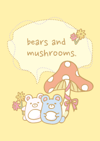 くまときのこ。