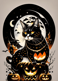 halloween cat 26858F