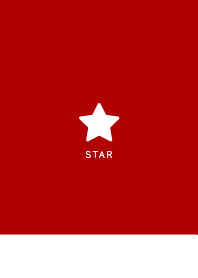 Simple Lucky Star - White&Deep Red