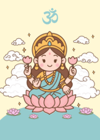 พระแม่ลักษมีร่ำรวยเงินทอง(ธีมสีเขียว)