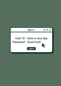 Computer desktop icons.Dark Green