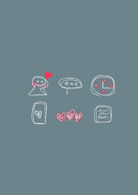 白色えんぴつのらくがきアイコン