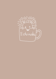 ベージュハリネズミinコーヒーカップ