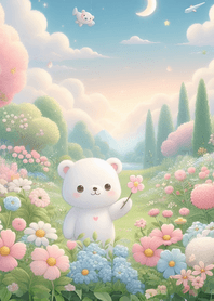 Cute little bear in the garden - JP 08
