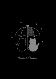 แมวและร่ม /black gray