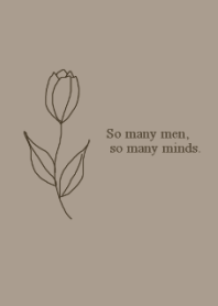 So many men, so many minds #beige