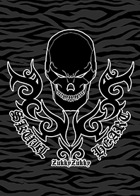 SKULLHEART2 ZEBRA BLACK