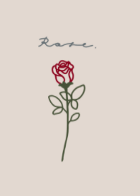 Rose /Beige & Red
