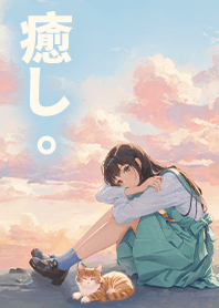 貓咪朋友-下課後的制服女孩與貓1