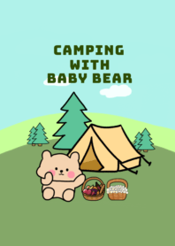 Camping with baby bear