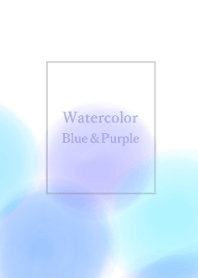 Watercolor Blue&Purple&Skyblue