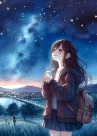 可愛少女與夜空V.17