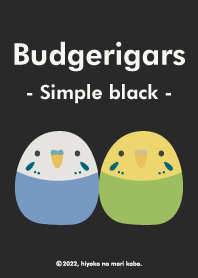 Budgerigars (Simple black)