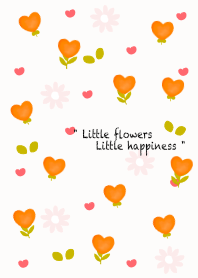 Little orange heart flowers 2