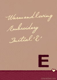 ウォーム アンド ラビング 刺繍「E」