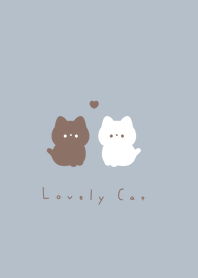 Lovely Cat (fluffy)/ blue beige BR