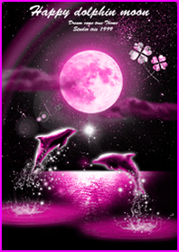Dolphins and Strawberry Moon*