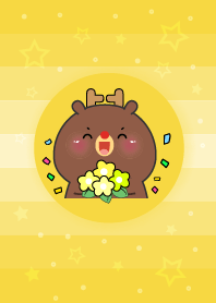 Simple Deer Love Yellow Theme