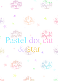 Pastel dot cat and star