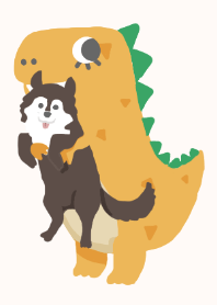 Dinosaur and Wolf:2023 LET'S DRAW