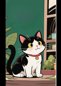 Two-colored cat