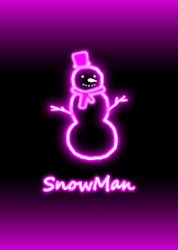 neon snowman: pink WV