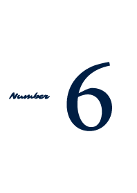 Number 6 White X Dark Navy