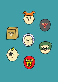 Spooky theme of suspicious people
